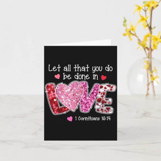 Carte Let All That You Do Be Done In Love, Christian Val (Fleur jaune)