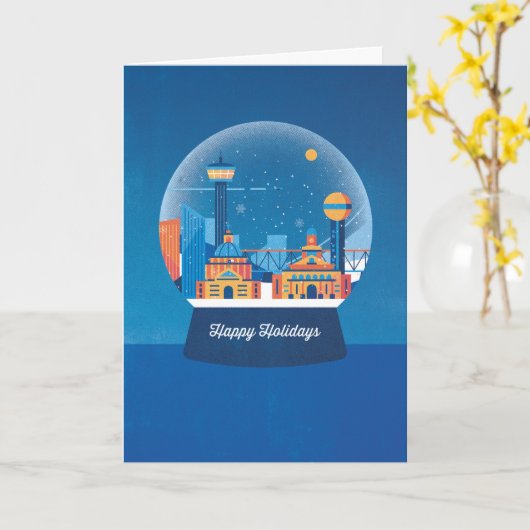 Carte Let It Snow (Globe) Greeting Card (Fleur jaune)