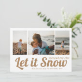 Carte Let it Snow Photo Collage Noël (Debout devant)