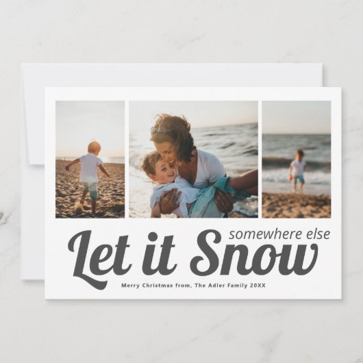 Carte Let it Snow Photo Collage Noël (Devant)