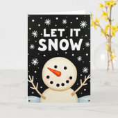 Carte Let It Snow Snowman Card (Fleur jaune)