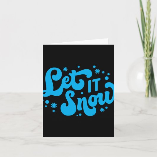 Carte Let It Snow Winter Design Toddler T Shirt (Devant)