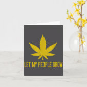 Carte Let My People Grow Weed Plant Manager  (Fleur jaune)