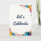 Carte Let’s Celebrate Greeting Card (Devant)