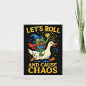 Carte Let’s Roll And Cause Chaos Frog Wizard Goose Rpg A (Devant)