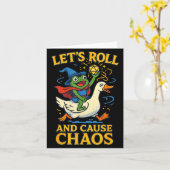 Carte Let’s Roll And Cause Chaos Frog Wizard Goose Rpg A (Fleur jaune)