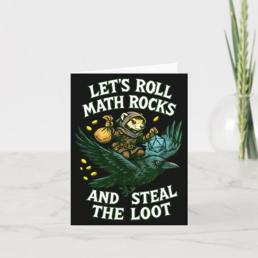Carte Let’s Roll Math Rocks And Steal The Loot Rogue Cro (Devant)