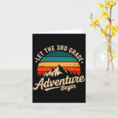 Carte Let The 3rd Grade Adventure Begin Retro First Day  (Fleur jaune)