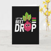 Carte Let The Beet Drop Festival EDM Music DJ (Fleur jaune)