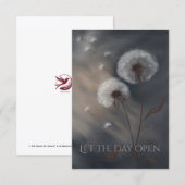 Carte Let the Day Open Fine Art Greeting Card (Devant / Derrière)