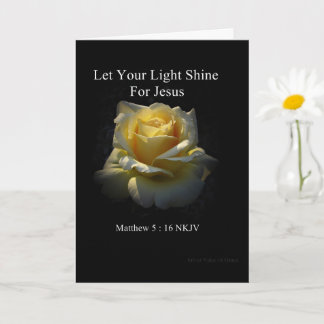 Carte Let Your Light Shine Faith Card 