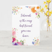 Carte L'Eternel est le meilleur ami | Salutation JW (Fleur jaune)