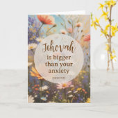 Carte L'Eternel est plus grand que votre anxiété | JW (Fleur jaune)