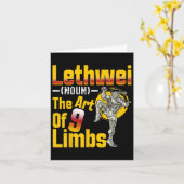 Carte Lethwei (nom) L'Art De 9 Membres Myanmar Birman (Fleur jaune)