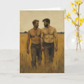 Carte L'étreinte de l'aube dans le blé doré (Fleur jaune)