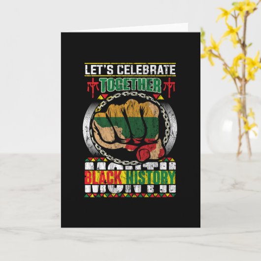 Carte Lets Celebrate Together Black History Months (Fleur jaune)