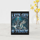Carte Let's Get 6 7endy Alpha Wolf Meme Funny Humor  (Fleur jaune)