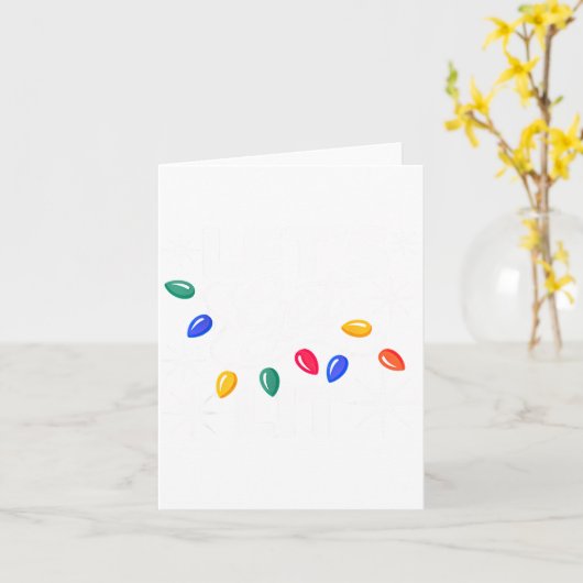 Carte Let's Get Lit Christmas Lights  (Fleur jaune)