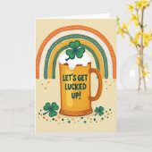 Carte Lets Get Lucked Up St Patricks Card (Fleur jaune)