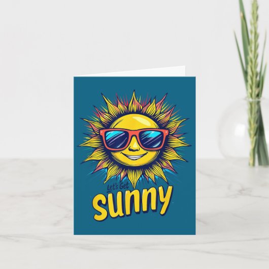 Carte Let's Get Sunny Motivation For Bright Days  (Devant)