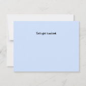 Carte Let's Get Trashed Greeting Card (Dos)