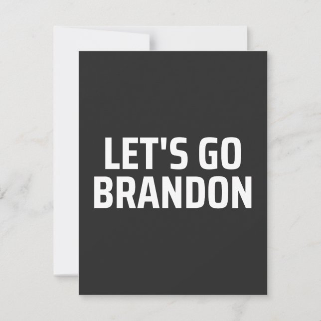 Carte let's go brandon aimant (Devant)
