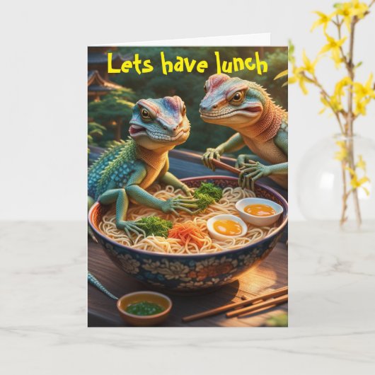 Carte Lets have lunch (Fleur jaune)