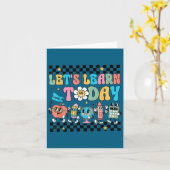 Carte Let's Learn Today Retro Back To School Teacher Mot (Fleur jaune)