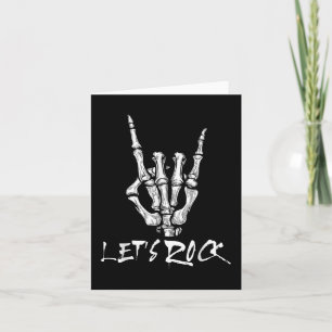 Carte Lets Rock Band Rock Et Roll Skeleton Signe Main Ro