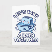 Carte Let's Take A Bath Together Funny Toaster (Devant)