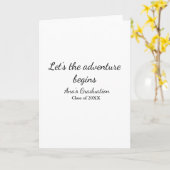 Carte lets the adventure begins graduation class of 20XX (Fleur jaune)