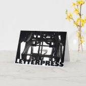 carte letterpress (Fleur jaune)