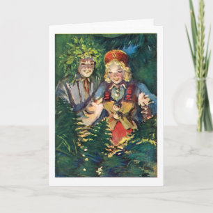 Carte letton de solstice d'été