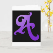 Carte Lettre A (Fleur jaune)