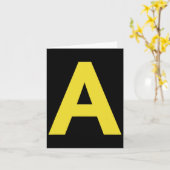 Carte Lettre A Funny Chipmunk Group Correspondant Hallow (Fleur jaune)