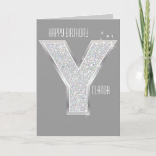 CARTE LETTRE ARGENT Y