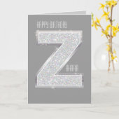 CARTE LETTRE ARGENT Z (Fleur jaune)