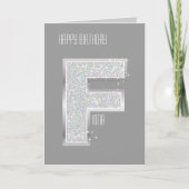 Carte Lettre argentée F (Devant)