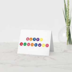 Carte Lettre bonbons Anniversaire