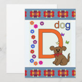 CARTE LETTRE CHIEN D (Devant / Derrière)