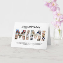 Lettre Collage Photo Mimi Cutout Grand-mère Annive