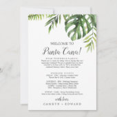 Carte Lettre d'accueil de mariage de destination tropica (Devant)