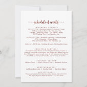 Carte LETTRE D'ACCUEIL DE Mariage Floral Rustique Or (Dos)