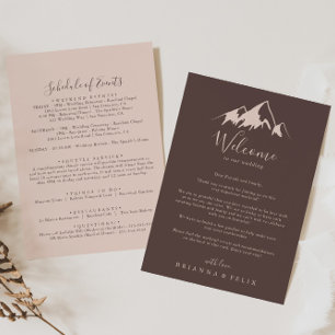 Carte Lettre d'accueil du Mariage campagnard Clear Mount