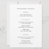 Carte LETTRE D'ACCUEIL Mariage DE Californie & Itinérair (Dos)