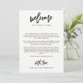 Carte LETTRE D'ACCUEIL Mariage DE COULEUR MODIFIABLE Iti (Debout devant)