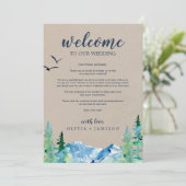 Carte Lettre d'accueil Mariage Kraft Mountain et itinéra (Debout devant)