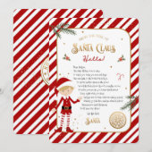 Carte Lettre d'accueil pour les elfes (Devant / Derrière)