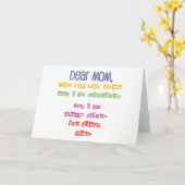 Carte Lettre d'amour à maman (Fleur jaune)