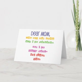 Carte Lettre d'amour à maman